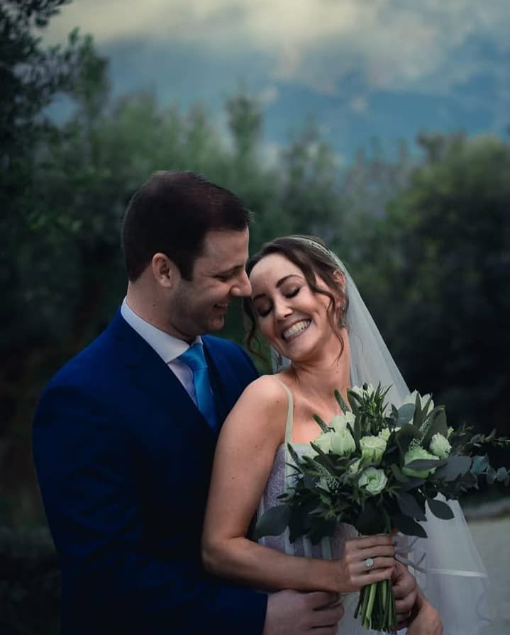 Casal no dia do casamento